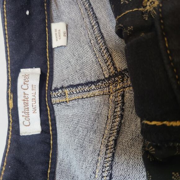 Womens Jeans Black Coldwater Creek 6P Straight Leg Natural Fit Mid Rise - Picture 9 of 11